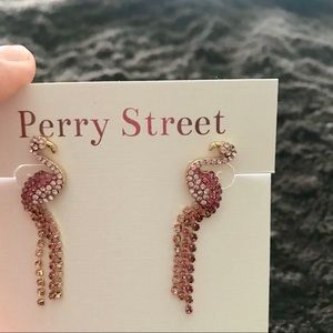 Perry Street Flamingo Earrings Pink Pave Studs
